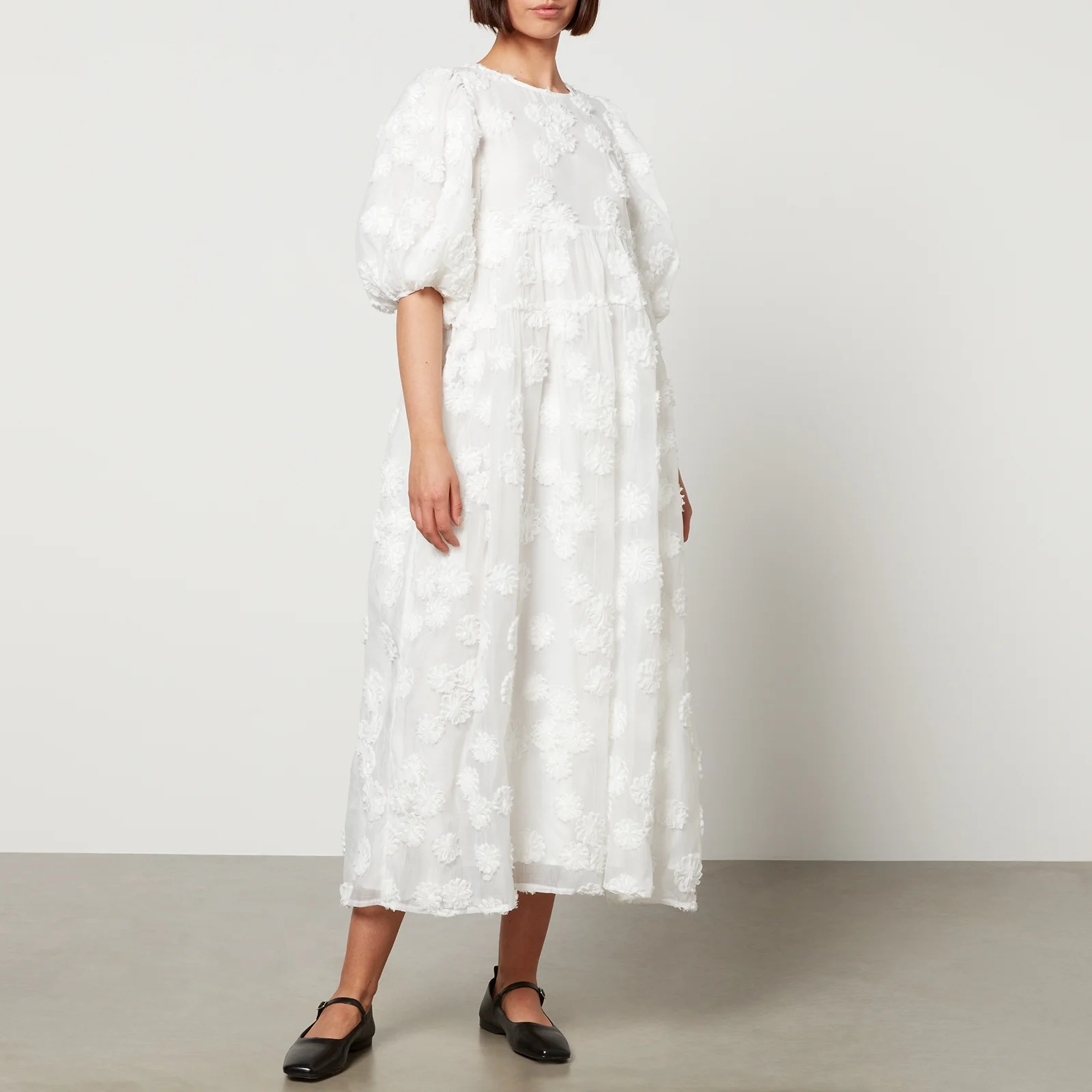Sister Jane Dream Hazelnut Floral-Jacquard Midi Dress Image 1