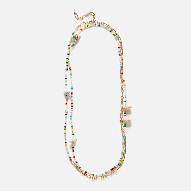 Anni Lu Fiesta Shell 18-K Gold Plated Bead Bellychain/Necklace