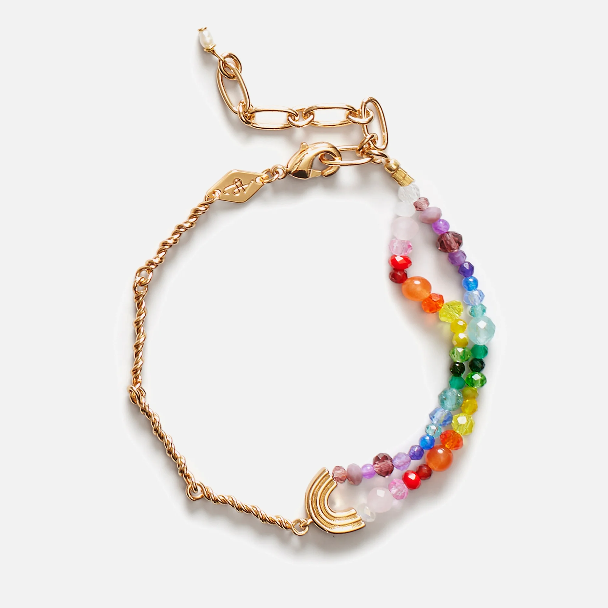 Anni Lu Double Rainbow 18-Karat Gold Plated Bead Bracelet Image 1