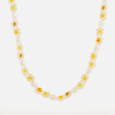 Anni Lu Daisy Flower Pearl and Bead Necklace