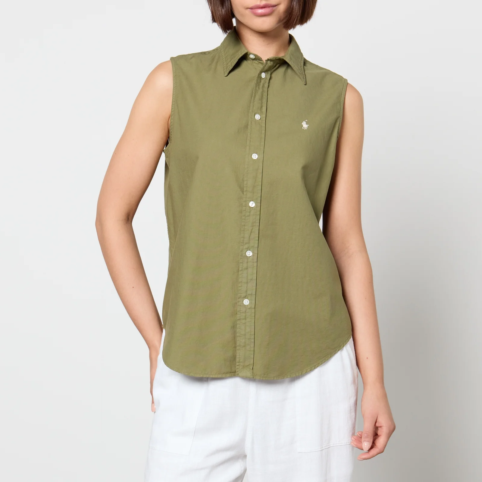 Polo Ralph Lauren Sleeveless Cotton-Canvas Shirt Image 1