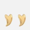anna + nina Groovy Heart Gold-Plated Stud Earring - Image 1