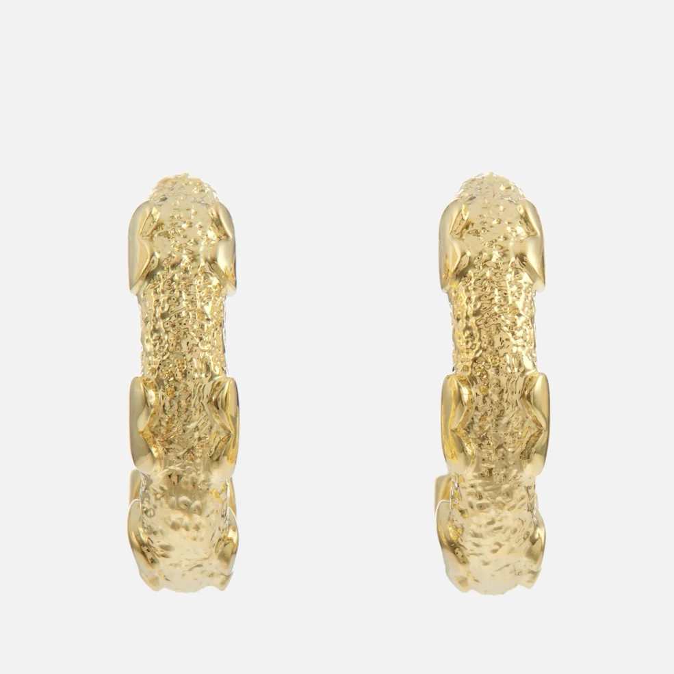 anna + nina Love City Gold-Plated Small Hoop Earrings Image 1