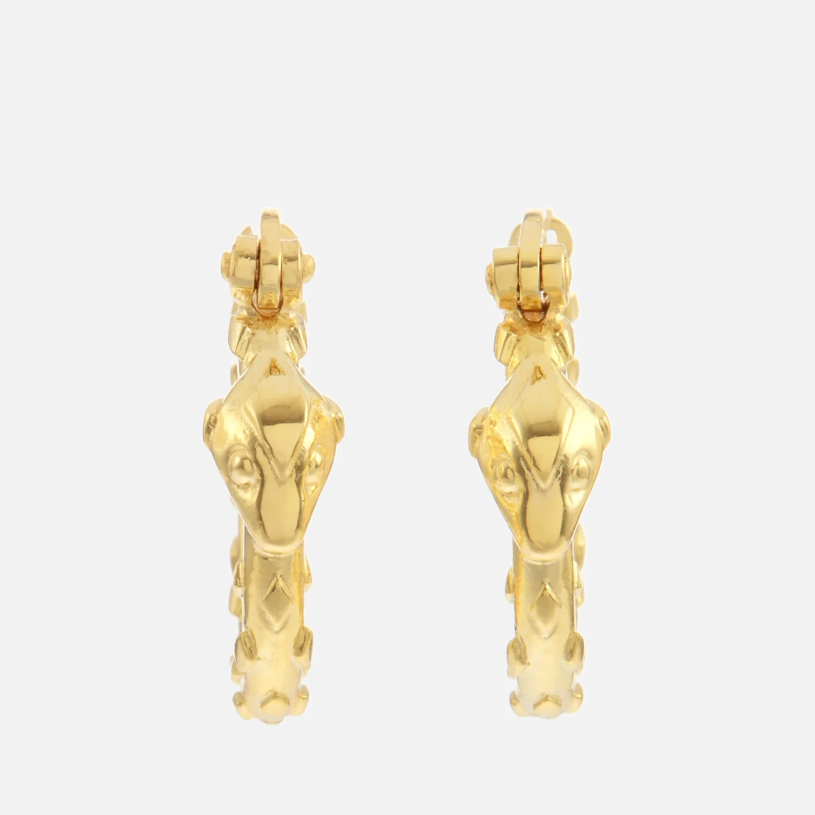 anna + nina Serpent Gold-Plated Hoop Earrings Image 1