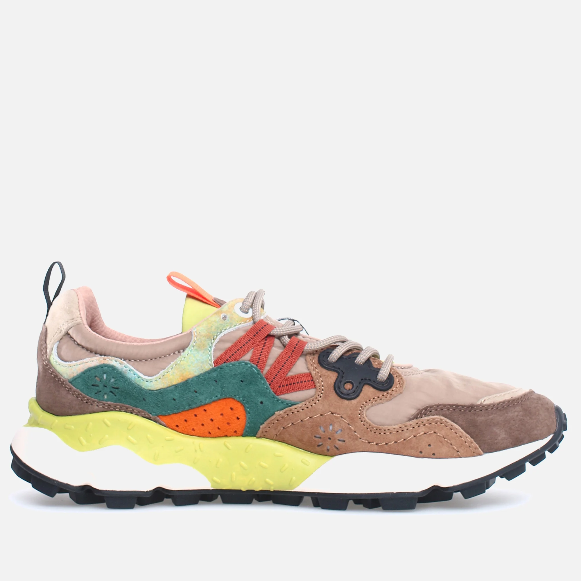Flower Mountain Unisex Yamano 3 Suede and Shell Trainers Image 1
