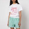 Ganni Bunnies Relaxed Cotton-Jersey T-Shirt - Image 1