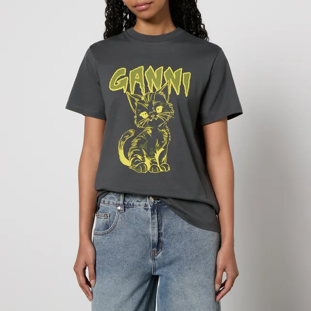 Ganni Kitty Relaxed Cotton-Jersey T-Shirt
