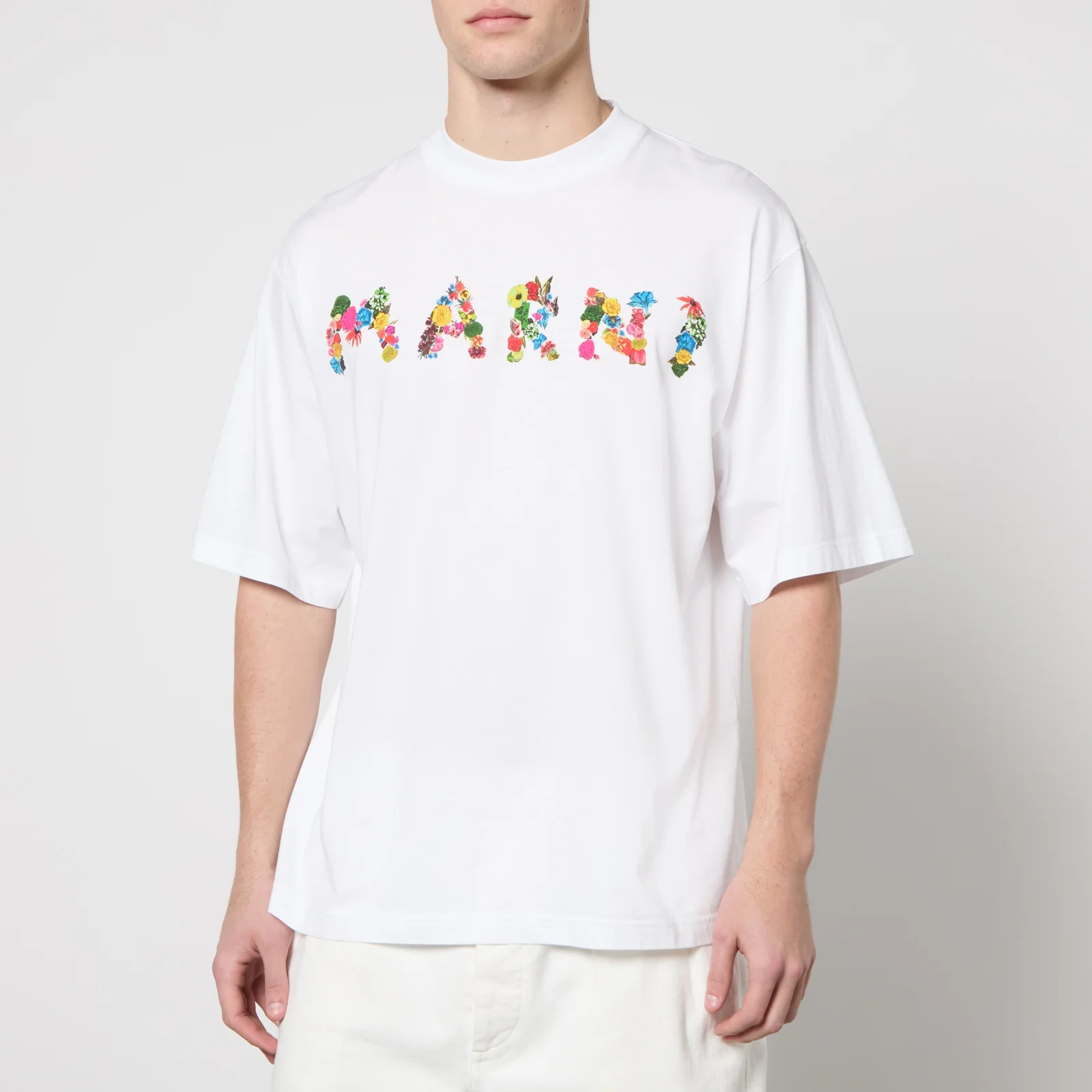 Marni Logo-Print Cotton-Jersey T-Shirt - IT 46/S Image 1