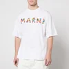 Marni Logo-Print Cotton-Jersey T-Shirt - IT 46/S - Image 1