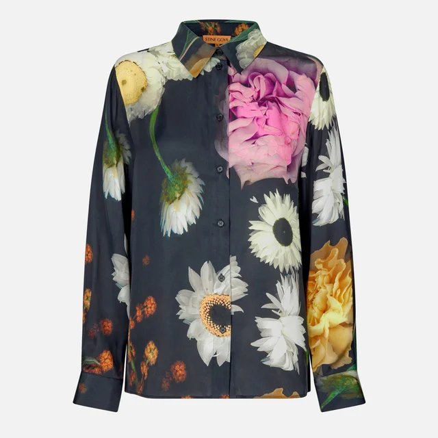 Stine Goya Wal Floral-Print Tencel™ Lyocell-Blend Shirt
