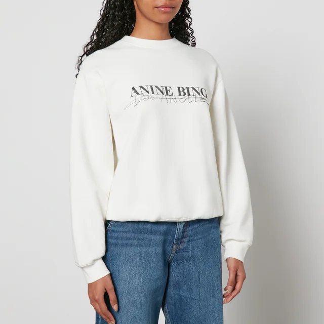 Anine Bing Ramona Doodle Cotton-Jersey Sweatshirt