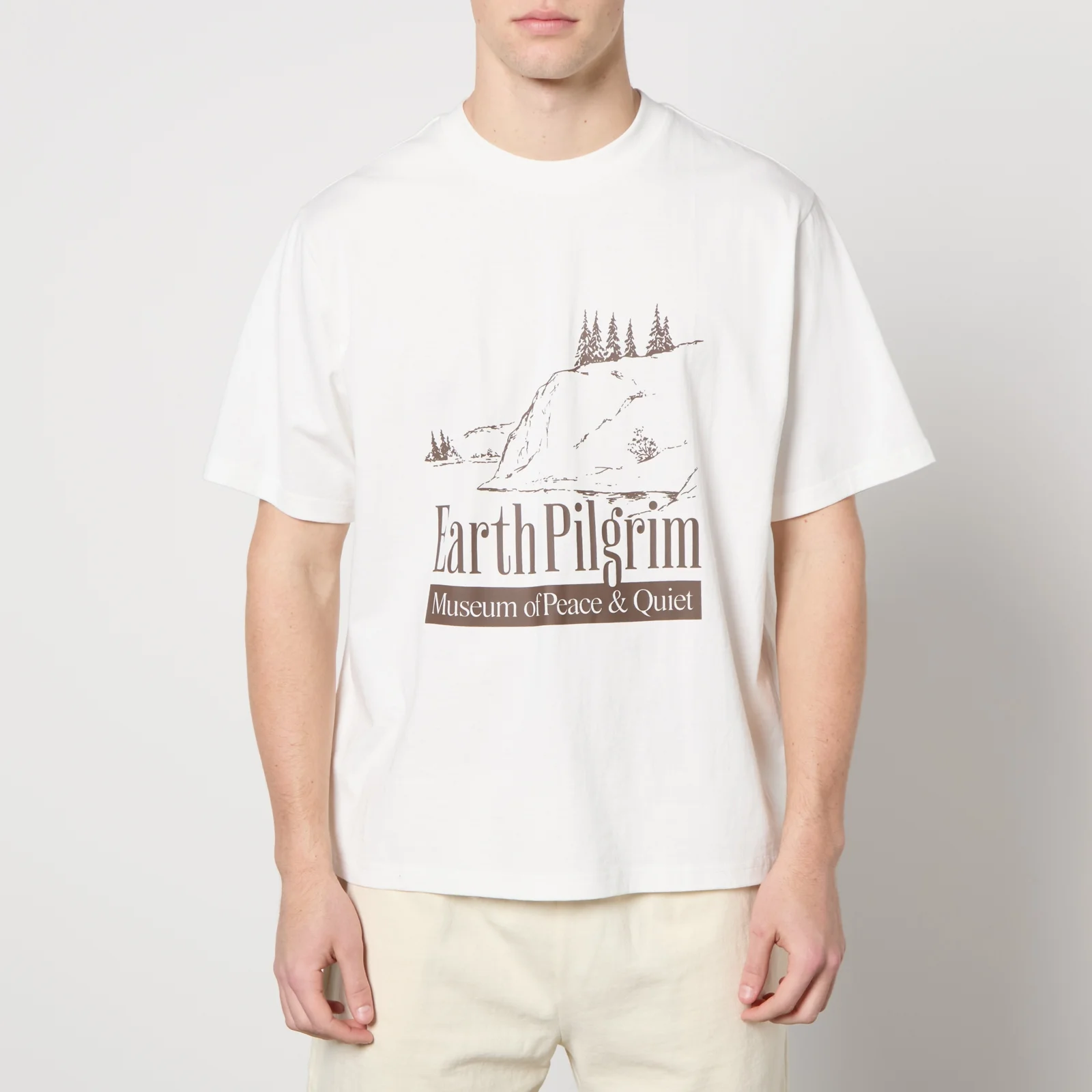 Museum of Peace & Quiet Earth Pilgrim Cotton-Jersey T-Shirt - XS Image 1