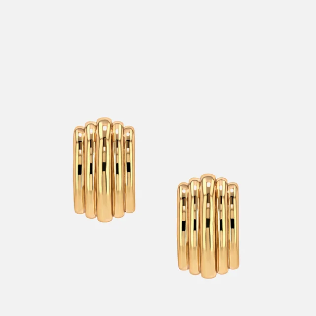 Anine Bing Women's Chunky Ribbed Earrings - Gold
